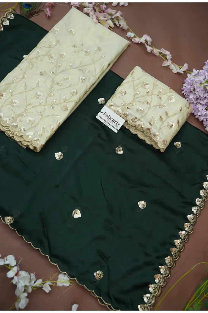 Women's Embroidered Half Saree with Blouse and Dupatta Satyabhumi - Image 37