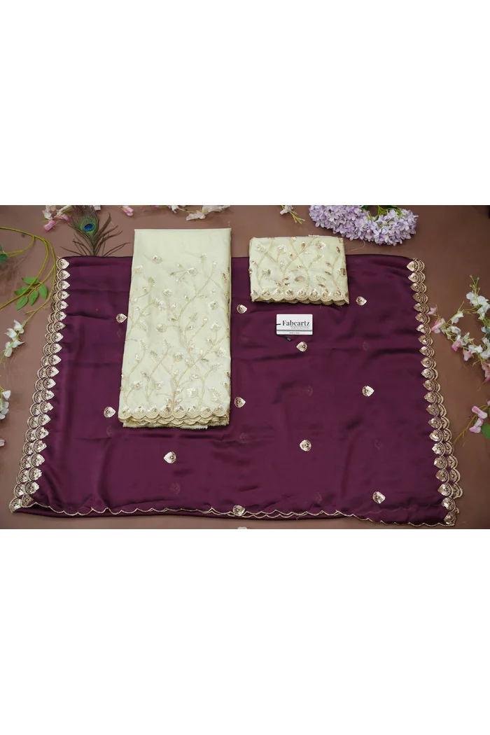 Women's Embroidered Half Saree with Blouse and Dupatta Satyabhumi - Image 74