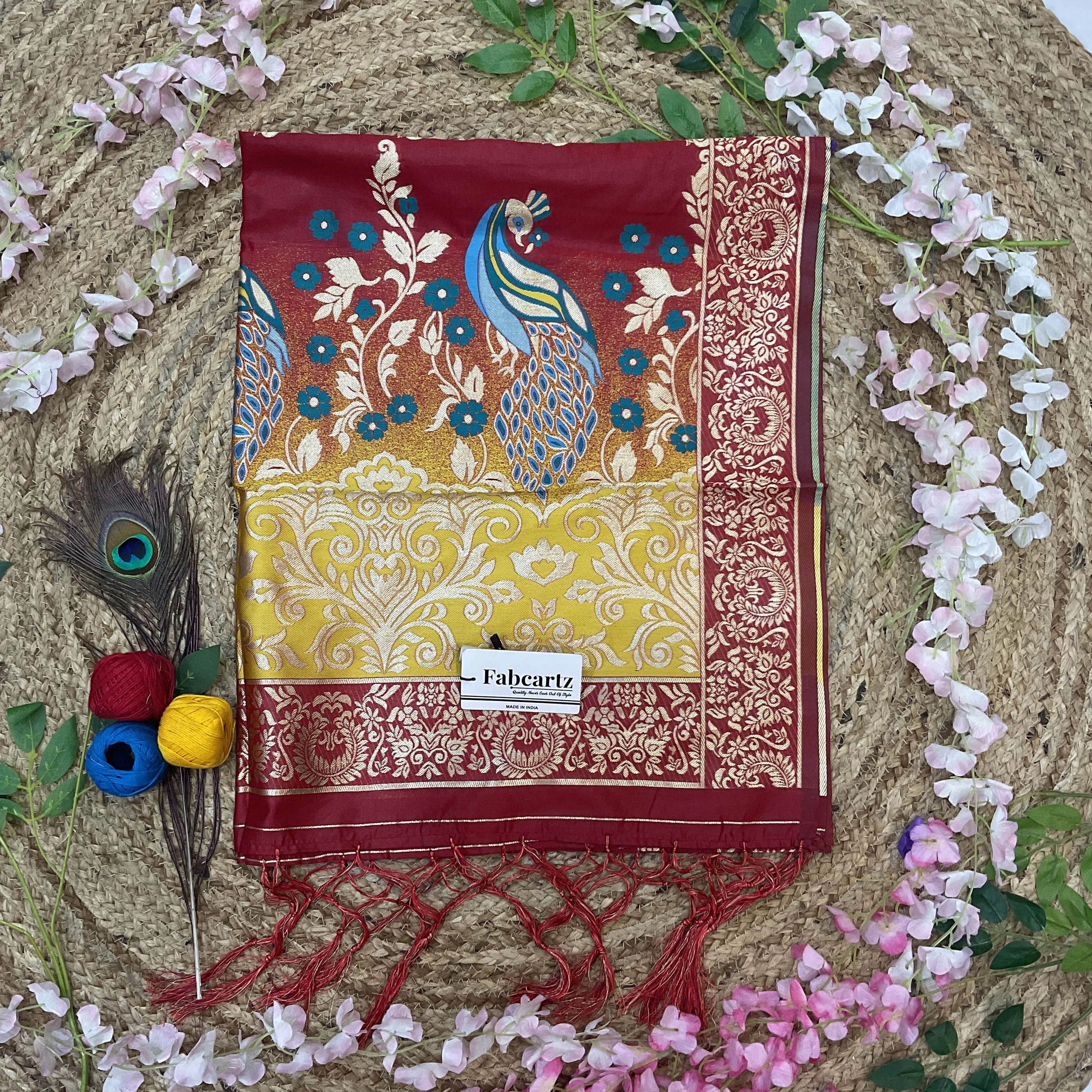 Beautiful Jacquard Woven Design Dupatta for women | Only Dupatta SawanDup - Image 17