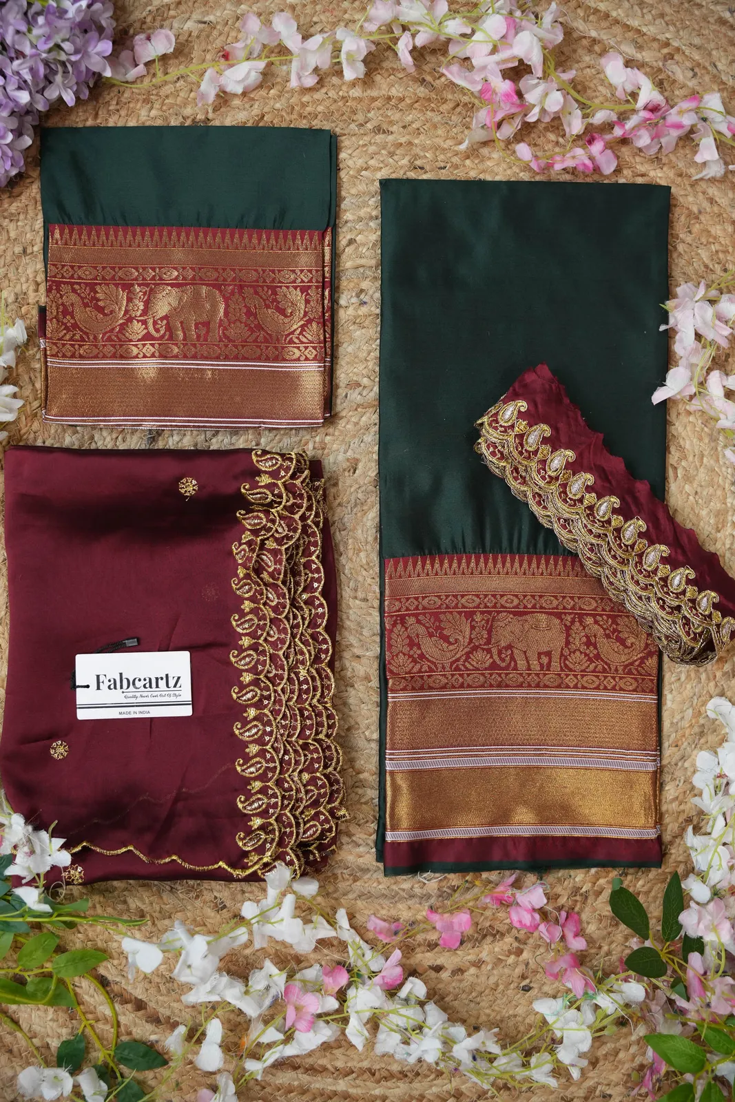 Women's Woven Design Half Saree with Embroidered Blouse and Dupatta Sharvika - Image 55