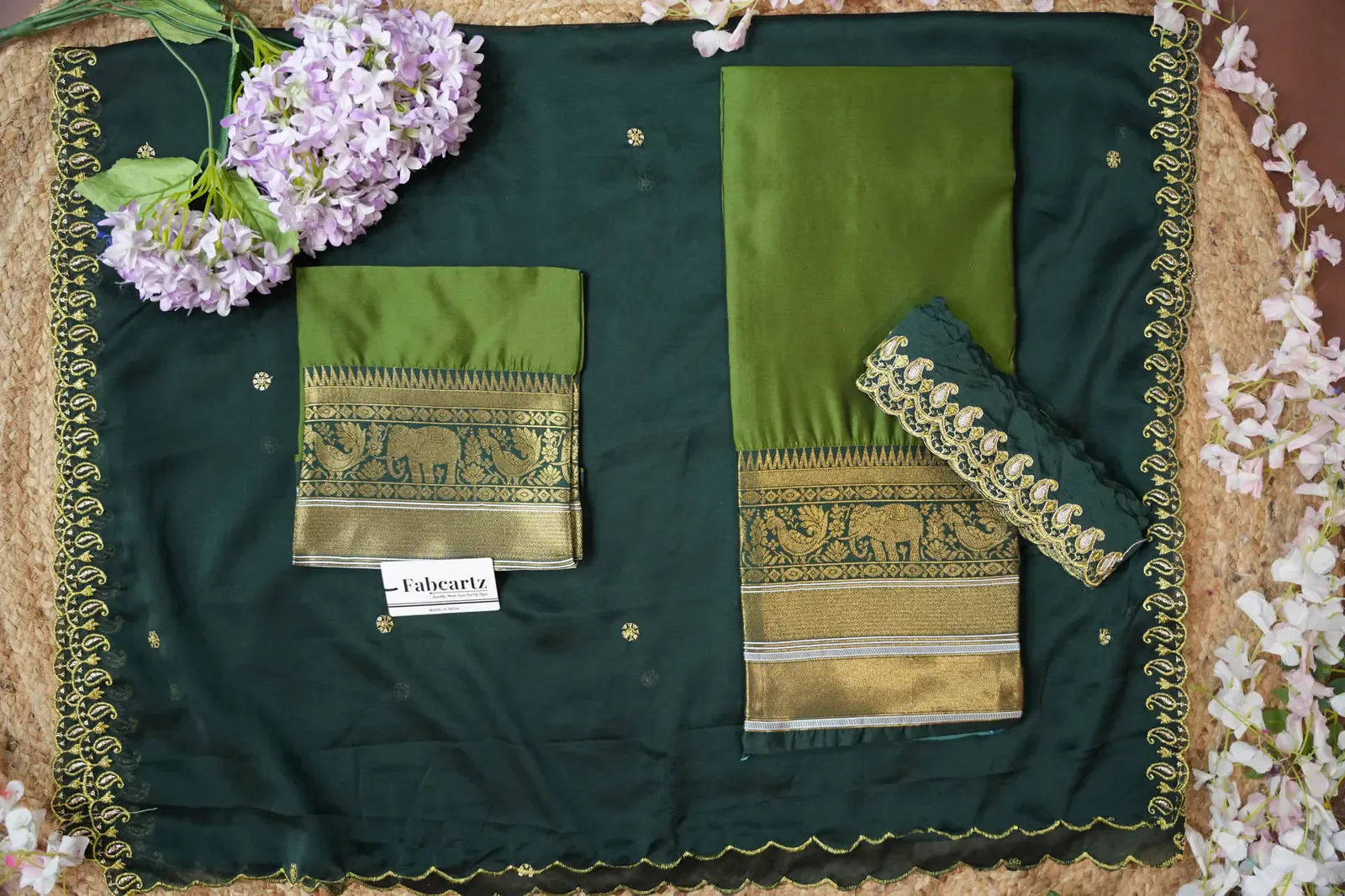 Women's Woven Design Half Saree with Embroidered Blouse and Dupatta Sharvika - Image 78