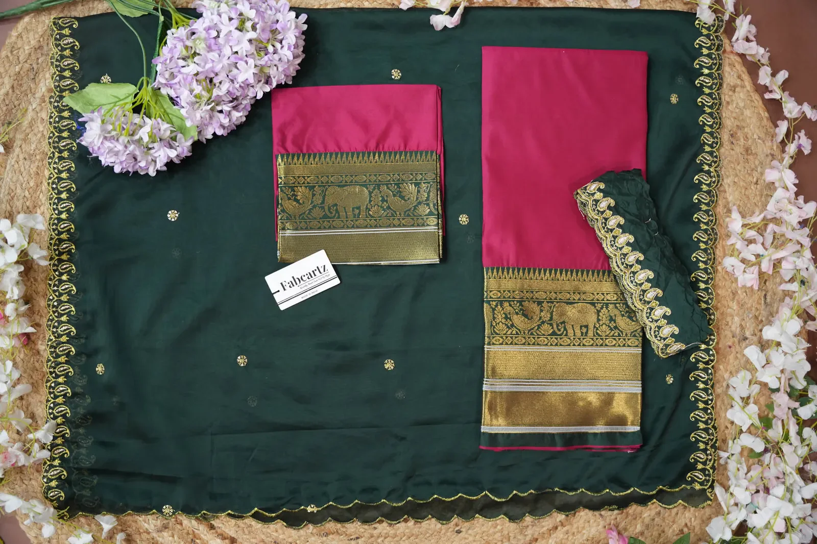 Women's Woven Design Half Saree with Embroidered Blouse and Dupatta Sharvika - Image 84
