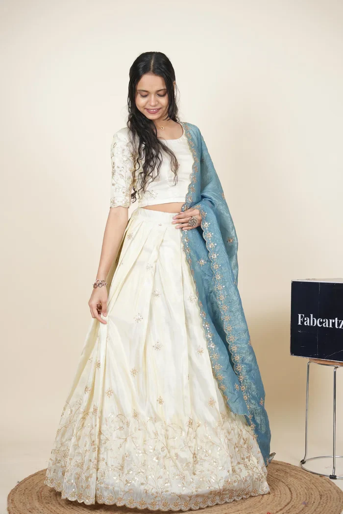 South Indian Festival Traditional Lehenga Choli Shizuka - Image 10