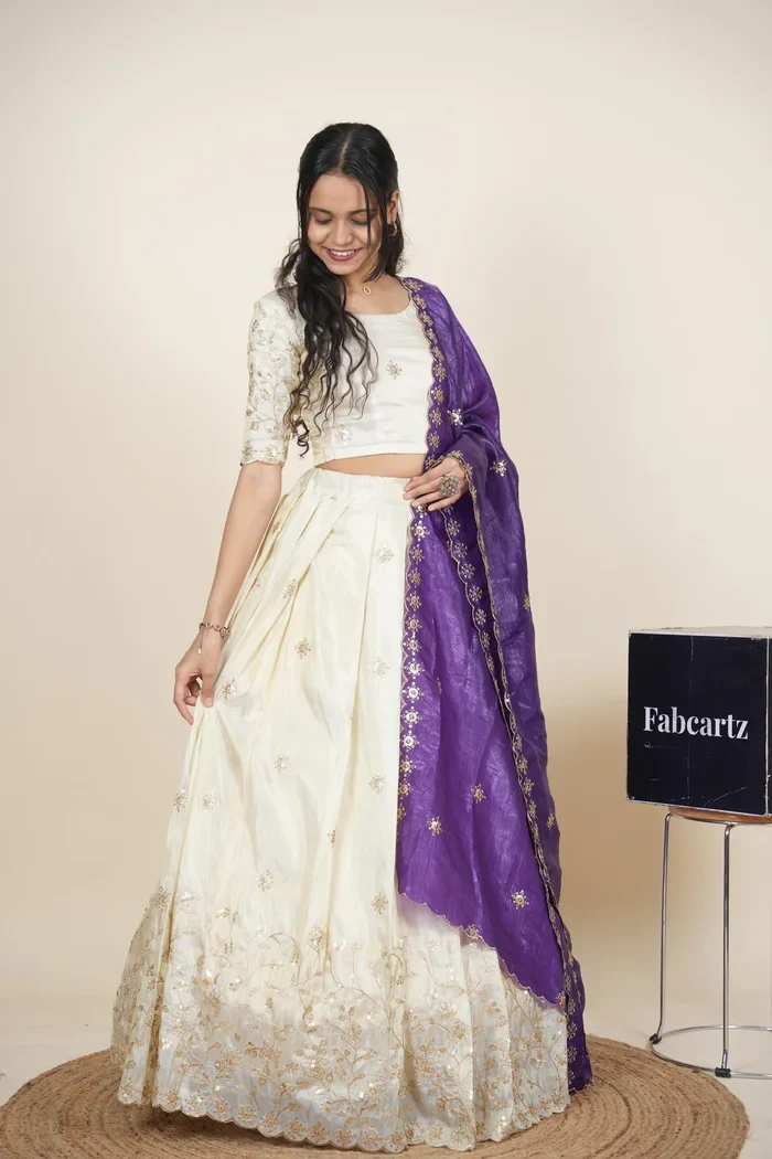 South Indian Festival Traditional Lehenga Choli Shizuka - Image 3