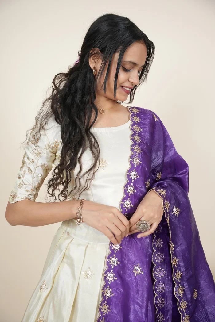 South Indian Festival Traditional Lehenga Choli Shizuka - Image 6