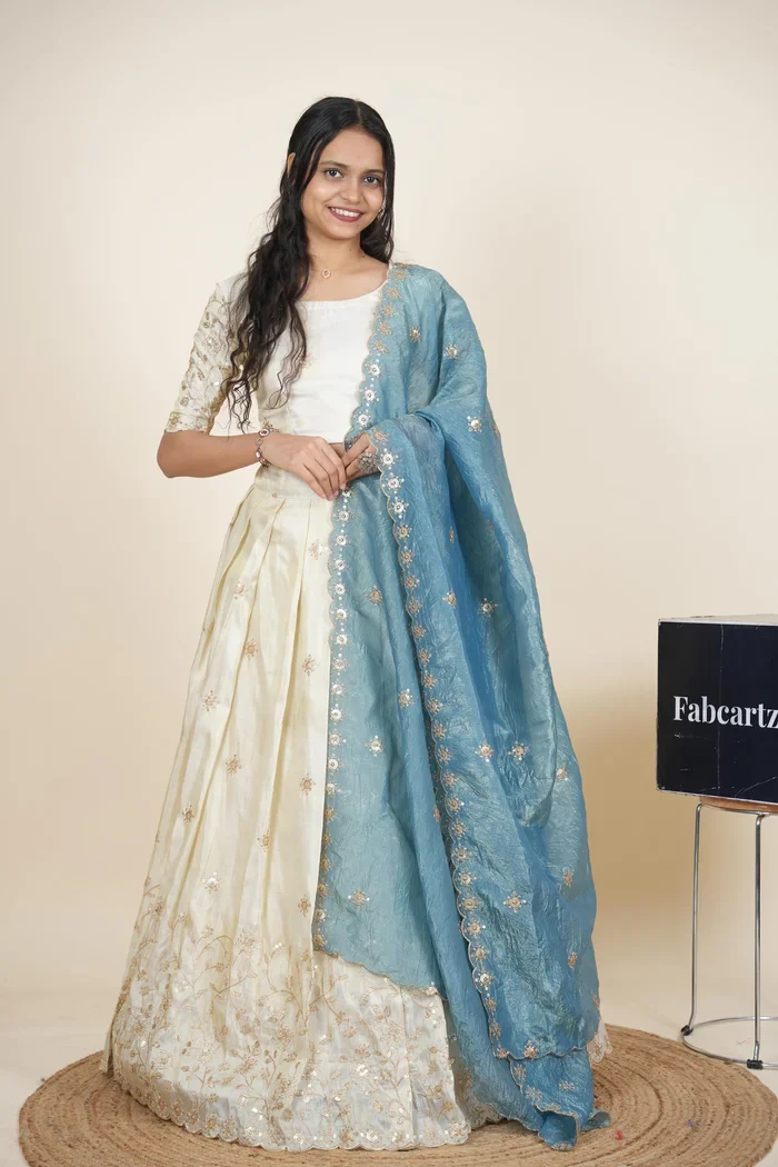 South Indian Festival Traditional Lehenga Choli Shizuka - Image 8