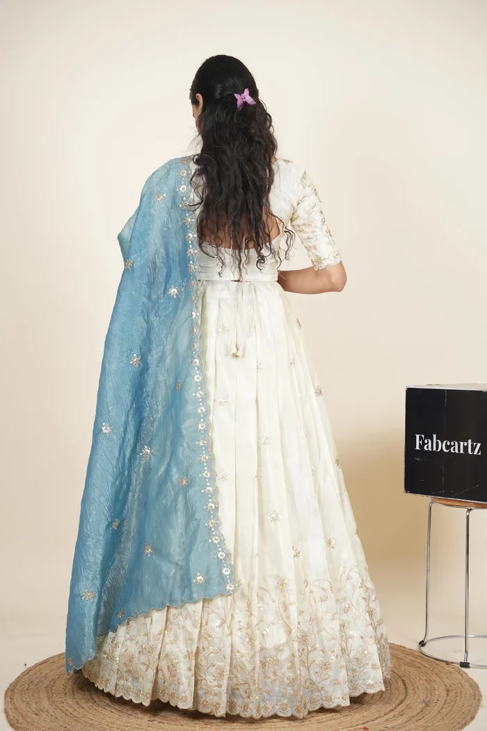 South Indian Festival Traditional Lehenga Choli Shizuka - Image 9