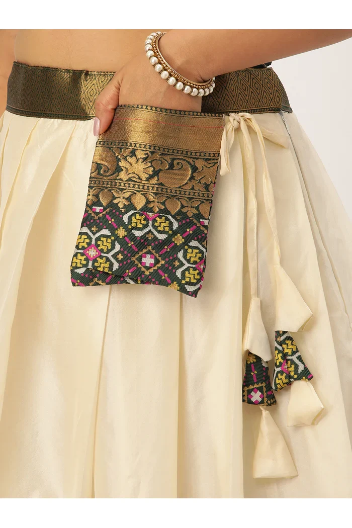 South Indian Festival Traditional Half Saree Patola - Image 17