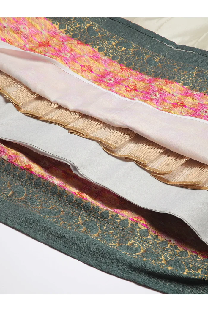 South Indian Festival Traditional Half Saree Patola - Image 18