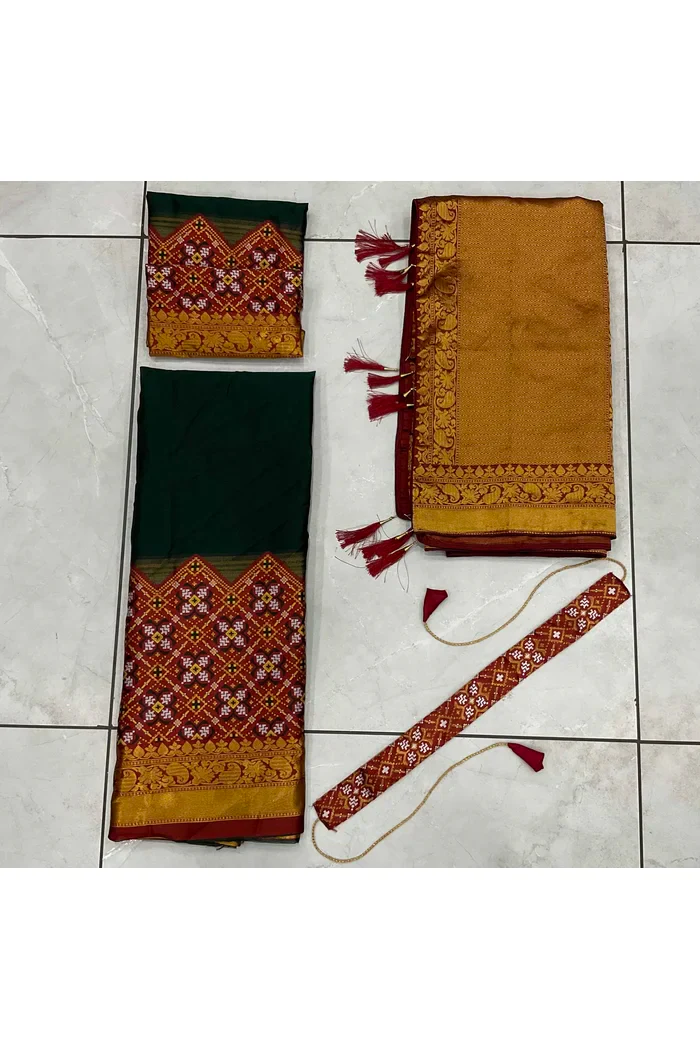 South Indian Festival Traditional Half Saree Patola - Image 51