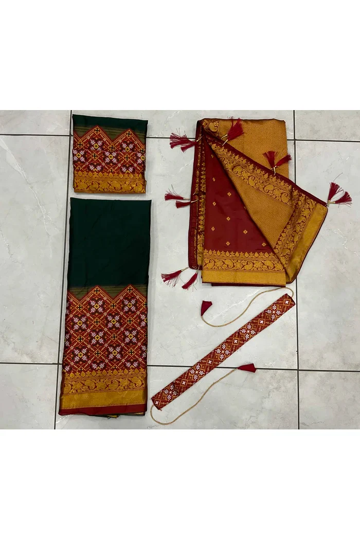 South Indian Festival Traditional Half Saree Patola - Image 52