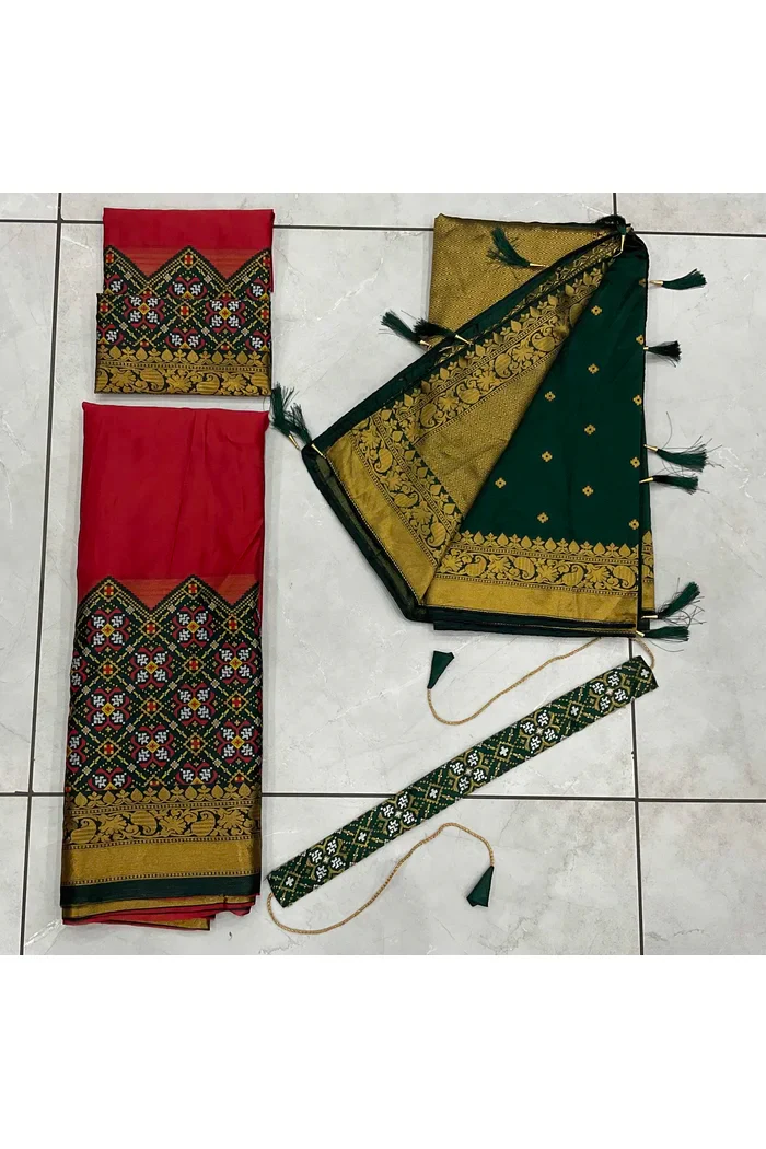South Indian Festival Traditional Half Saree Patola - Image 60