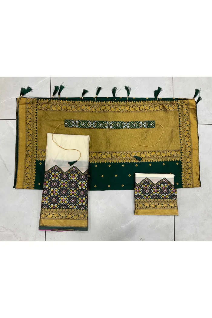 South Indian Festival Traditional Half Saree Patola - Image 65