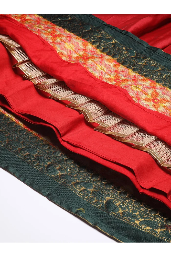 South Indian Festival Traditional Half Saree Patola - Image 8