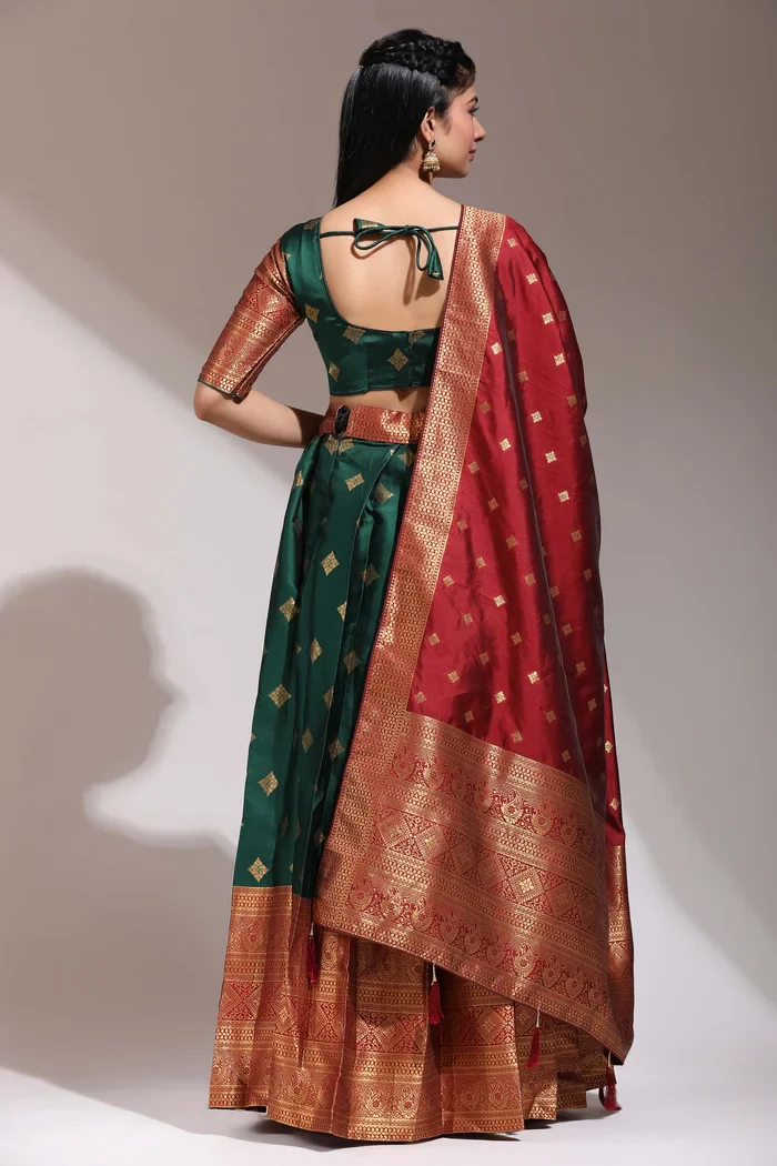 South Indian Festival Traditional Half Saree VedPattu - Image 25