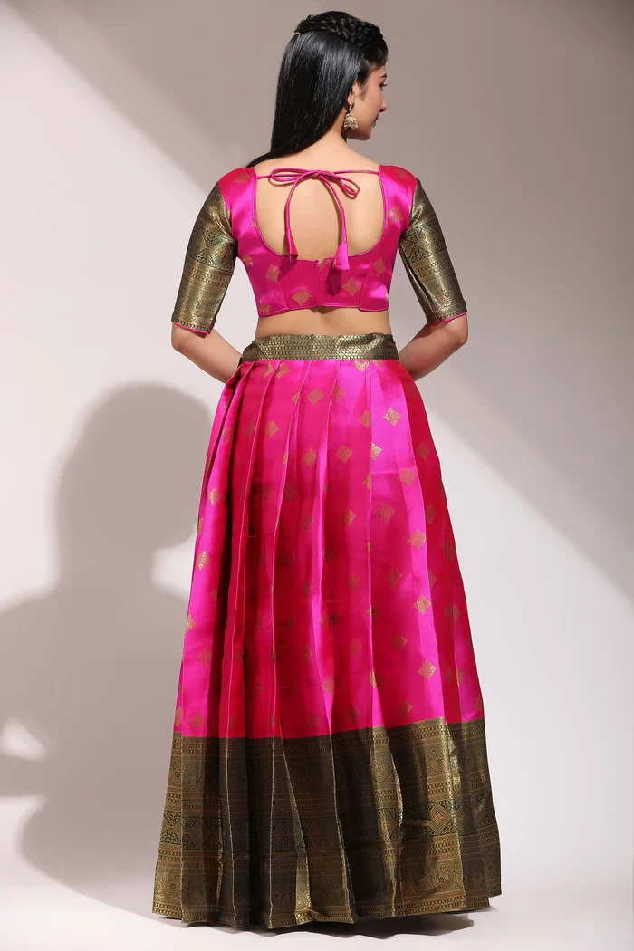 South Indian Festival Traditional Half Saree VedPattu - Image 39