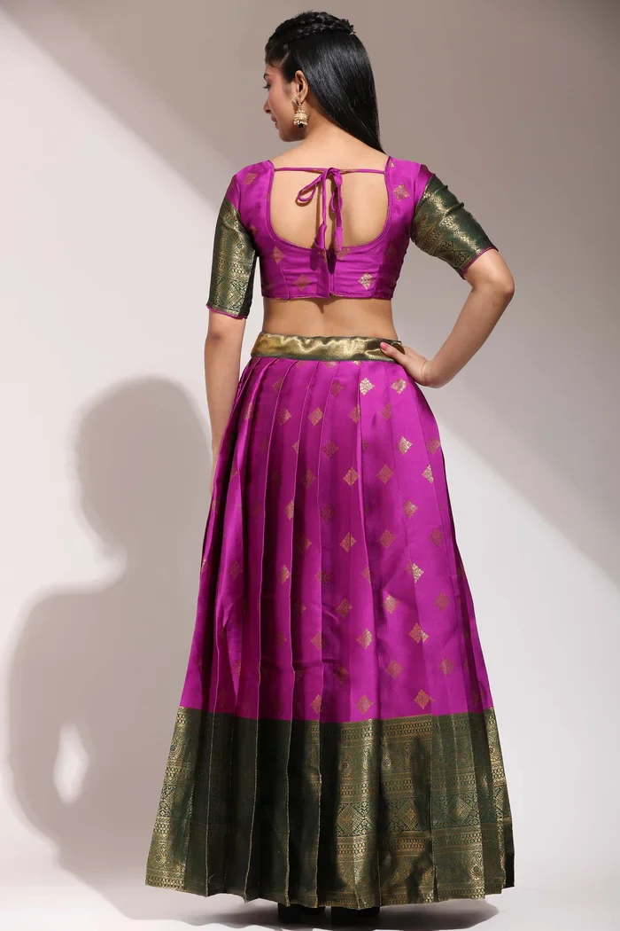 South Indian Festival Traditional Half Saree VedPattu - Image 50