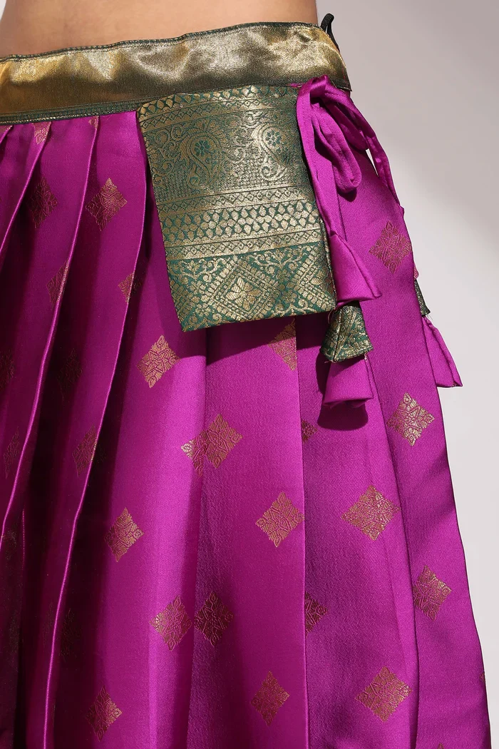 South Indian Festival Traditional Half Saree VedPattu - Image 52