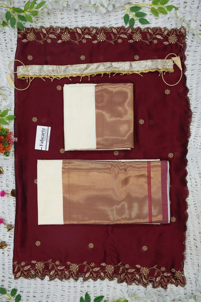 South Indian Festival Traditional Half Saree Zara - Image 18