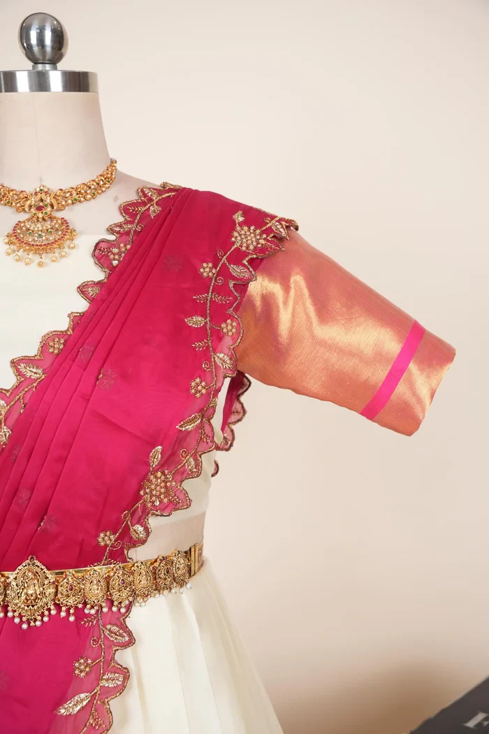 South Indian Festival Traditional Half Saree Zara - Image 43