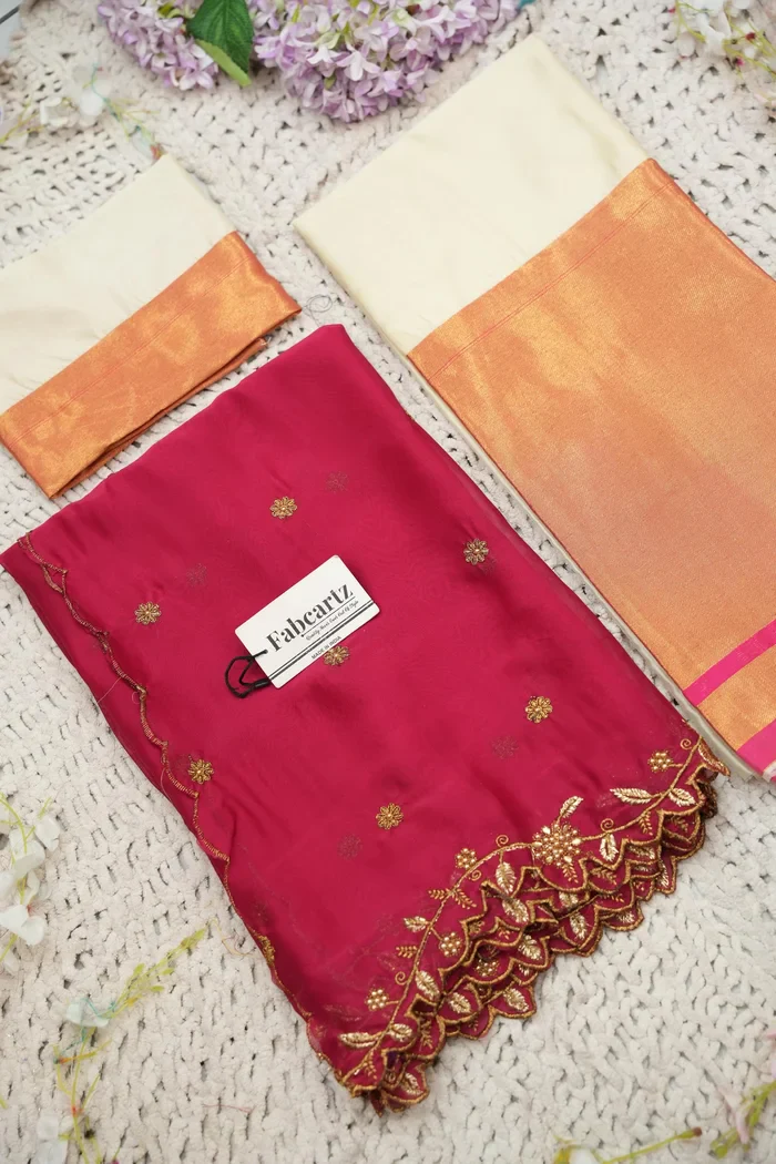South Indian Festival Traditional Half Saree Zara - Image 47