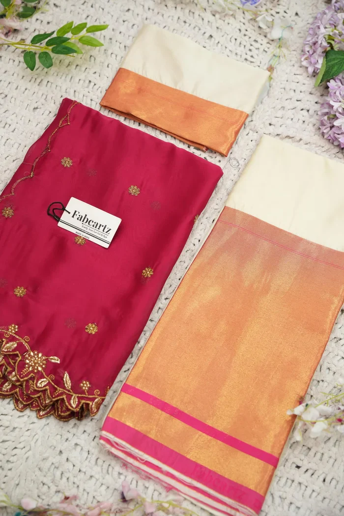 South Indian Festival Traditional Half Saree Zara - Image 48