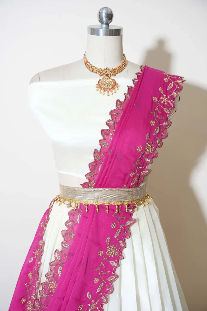 South Indian Festival Traditional Half Saree Zara - Image 6