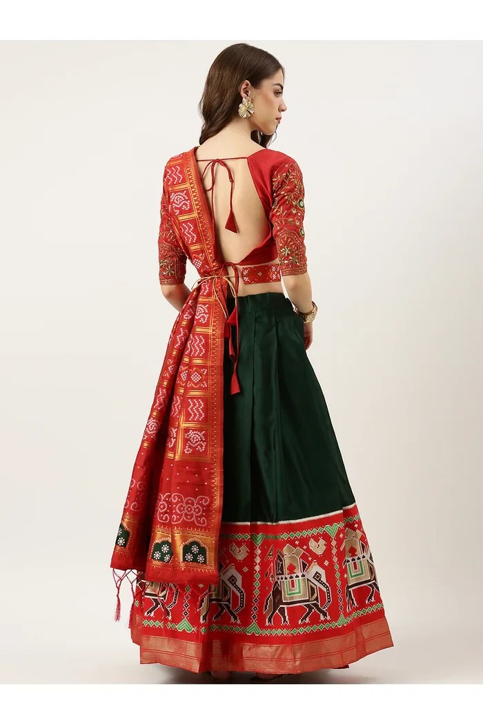 South Indian Festival Traditional Half Saree Prekshu - Image 22