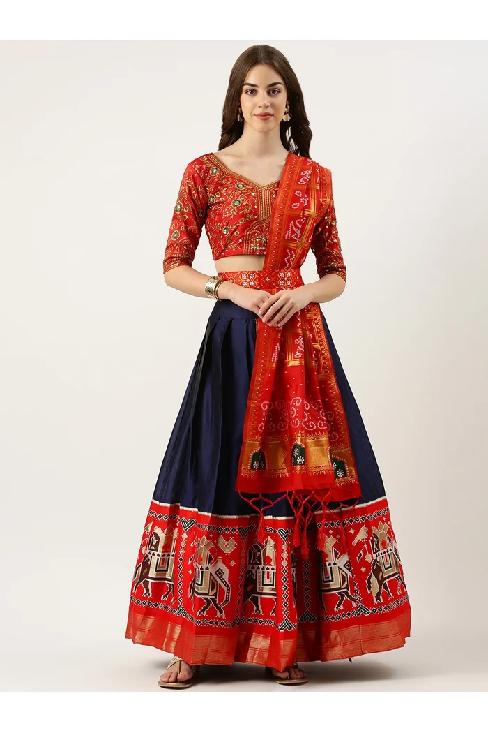 South Indian Festival Traditional Half Saree Prekshu - Image 32