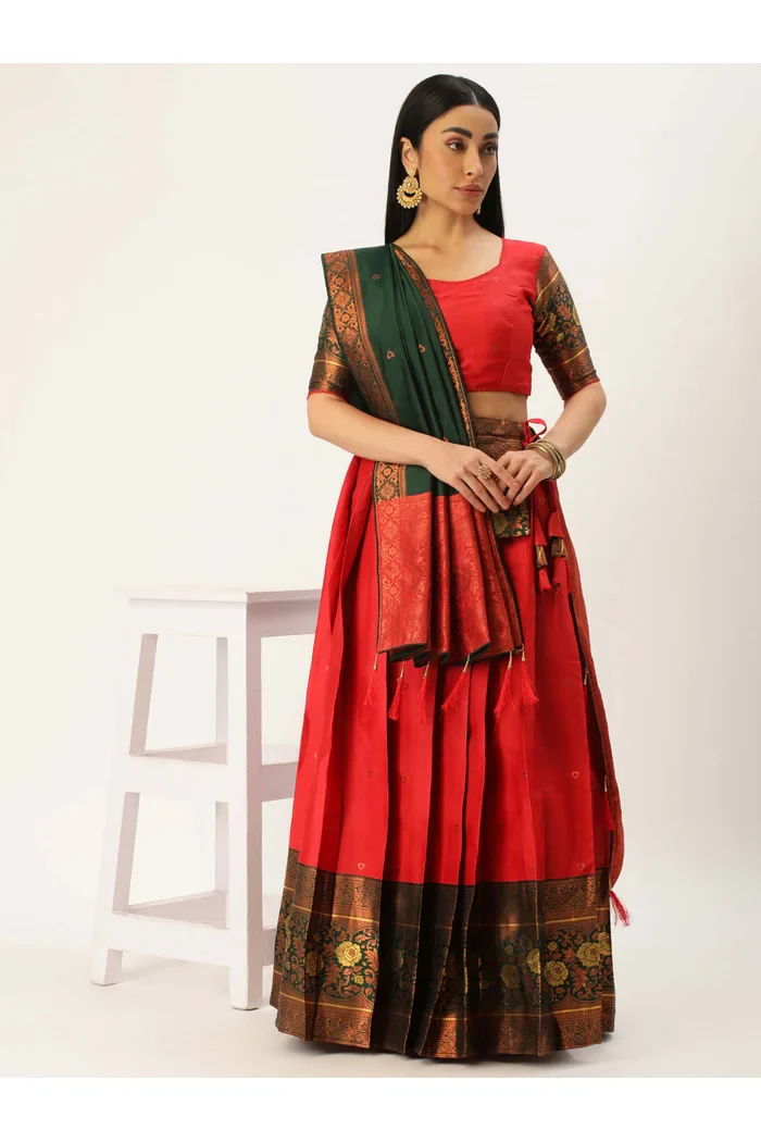 South Indian Festival Traditional Half Saree Dilwale - Image 45
