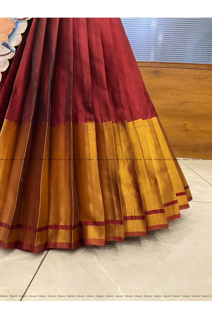 South Indian Festival Traditional Half Saree CowPAttu - Image 27