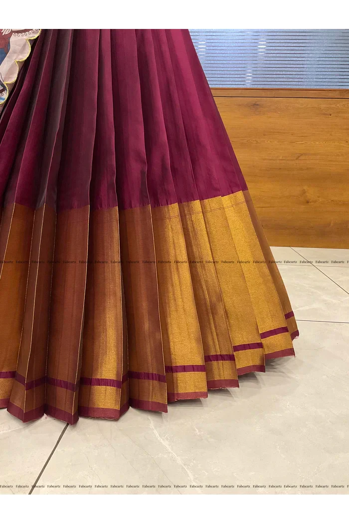 South Indian Festival Traditional Half Saree CowPAttu - Image 41