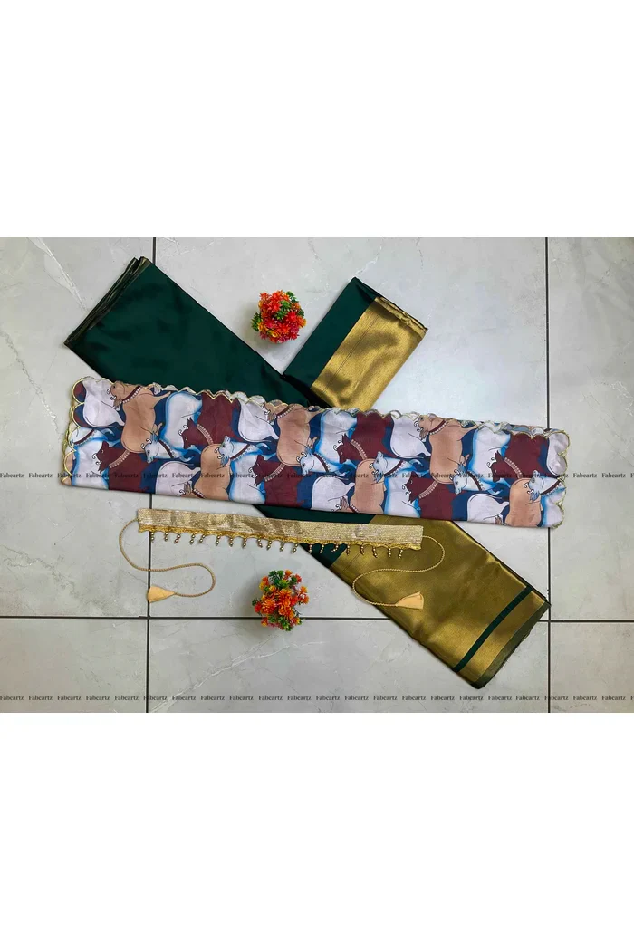 South Indian Festival Traditional Half Saree CowPAttu - Image 43
