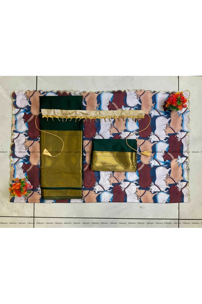 South Indian Festival Traditional Half Saree CowPAttu - Image 45