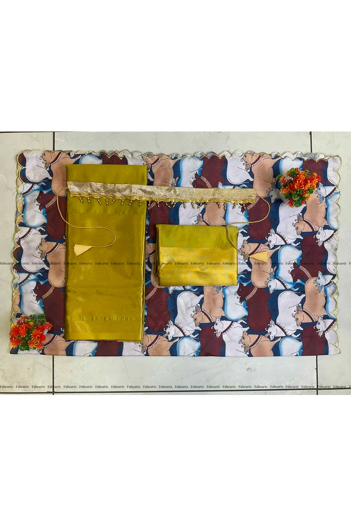 South Indian Festival Traditional Half Saree CowPAttu - Image 49