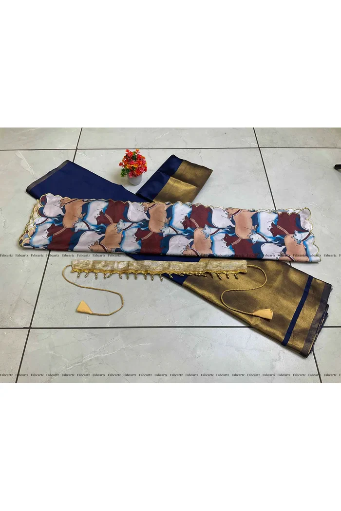 South Indian Festival Traditional Half Saree CowPAttu - Image 56