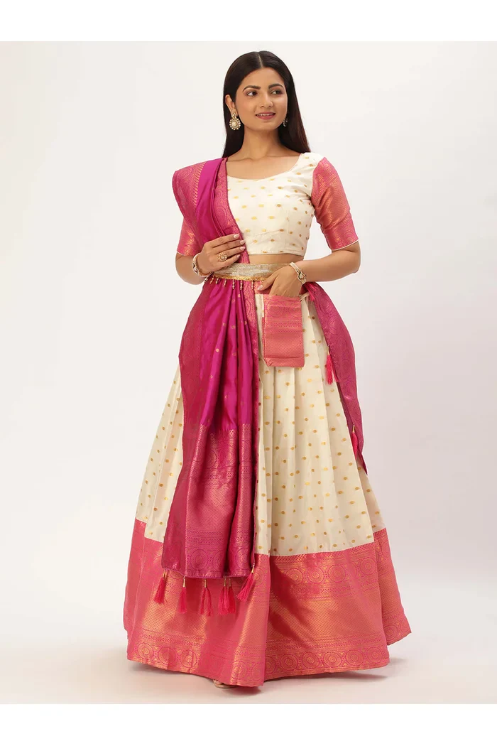 South Indian Festival Traditional Half Saree Aarjoo - Image 10