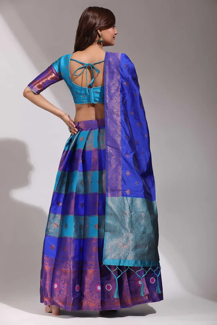 South Indian Festival Traditional Half Saree Vishnu - Image 20