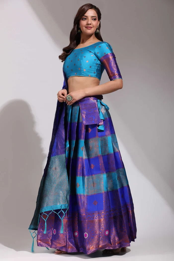 South Indian Festival Traditional Half Saree Vishnu - Image 21