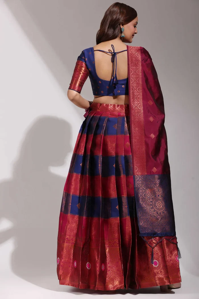 South Indian Festival Traditional Half Saree Vishnu - Image 30