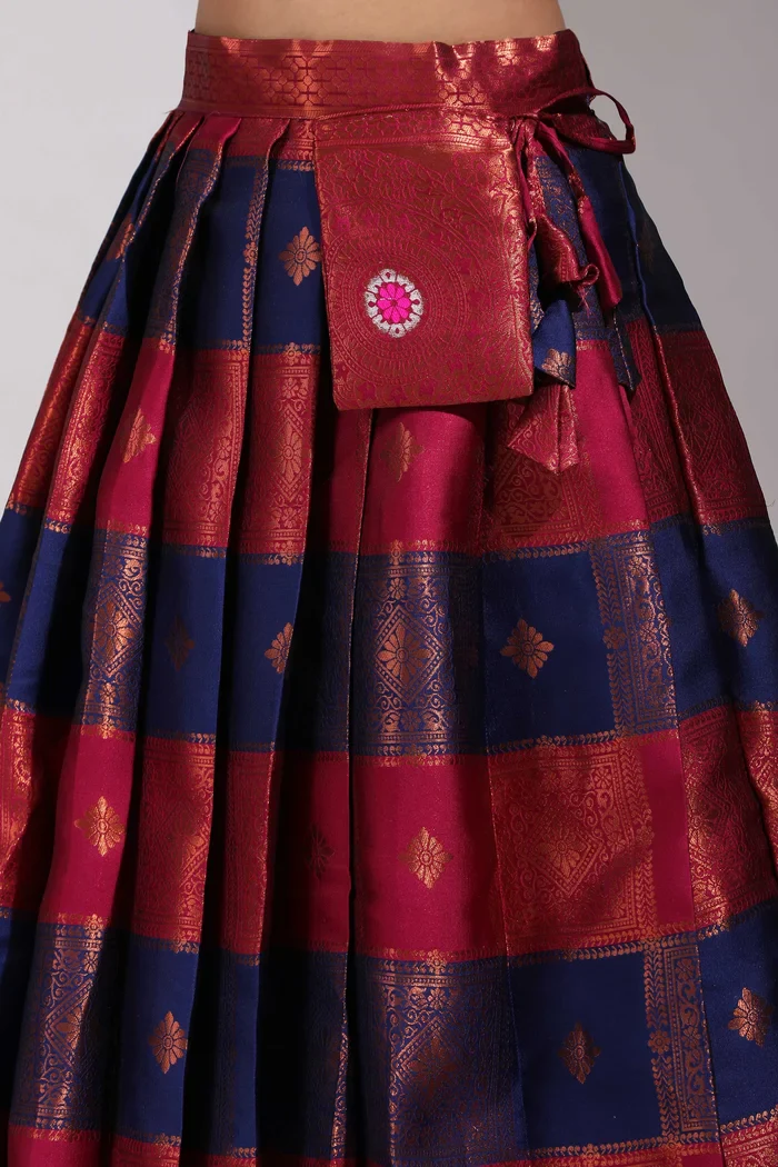 South Indian Festival Traditional Half Saree Vishnu - Image 37