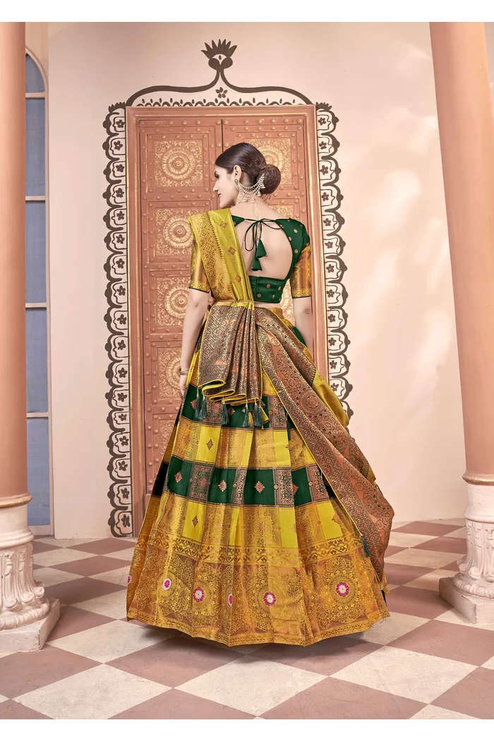 South Indian Festival Traditional Half Saree Vishnu - Image 41