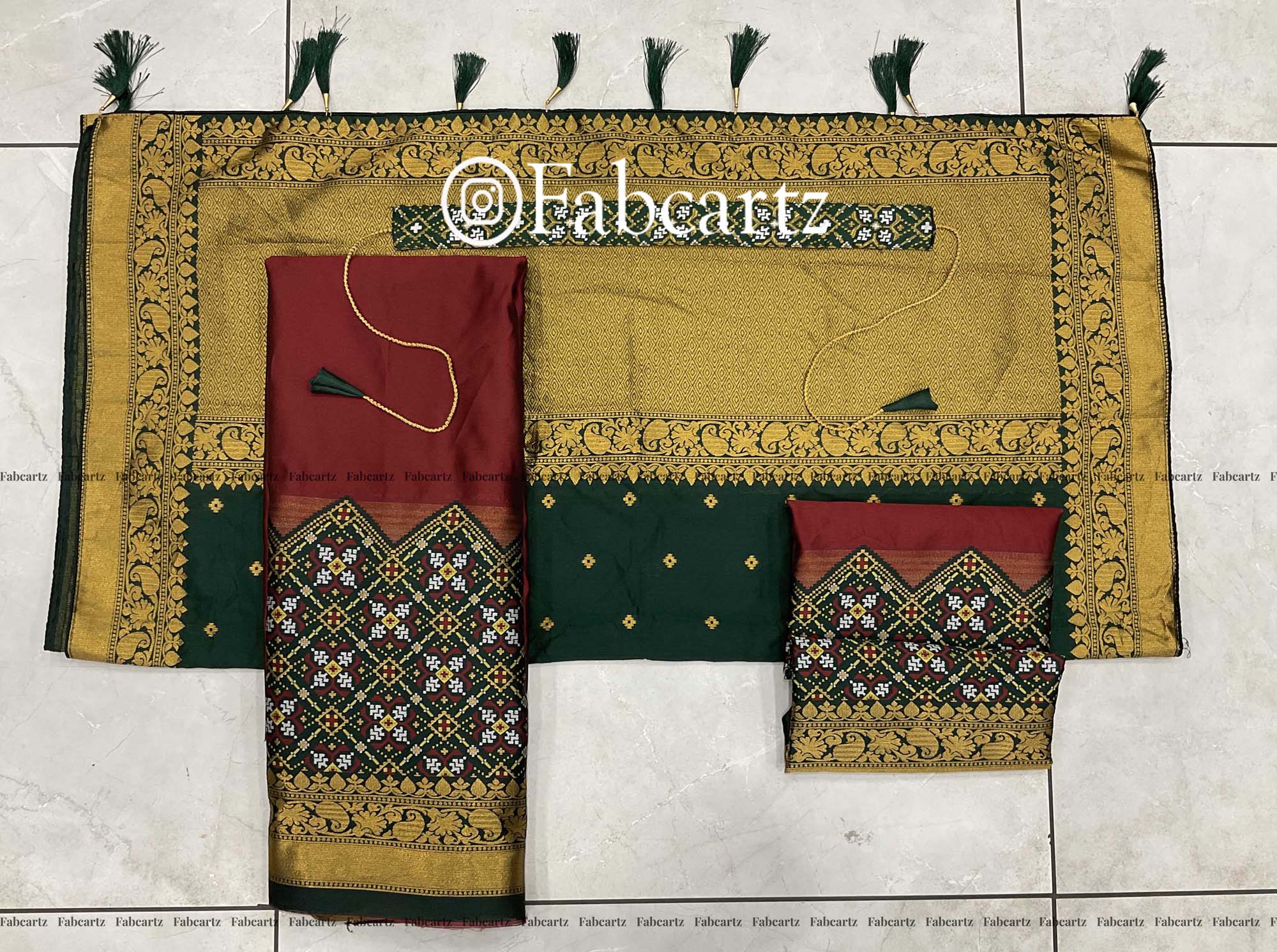 South Indian Festival Traditional Half Saree Patola - Image 42