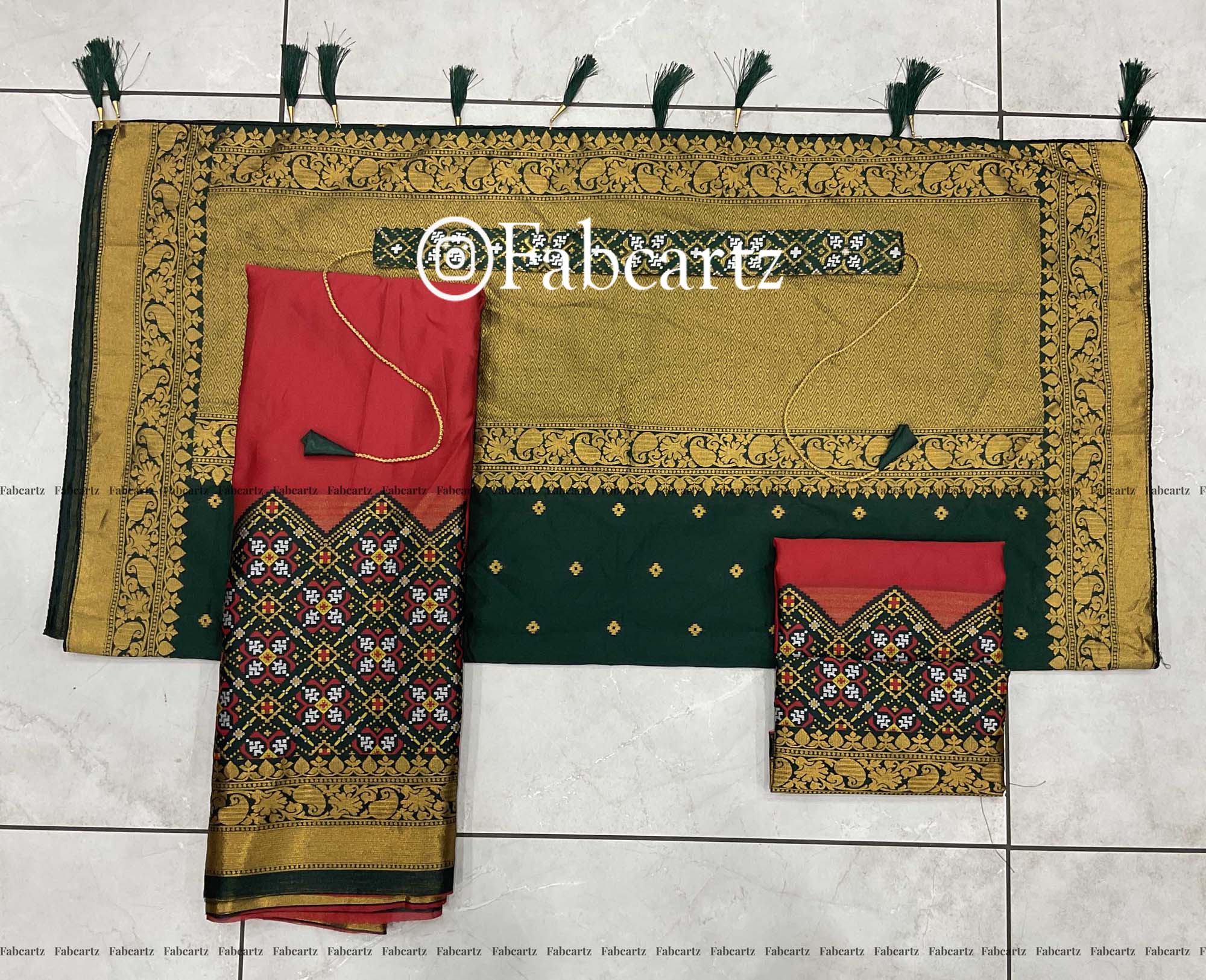 South Indian Festival Traditional Half Saree Patola - Image 50