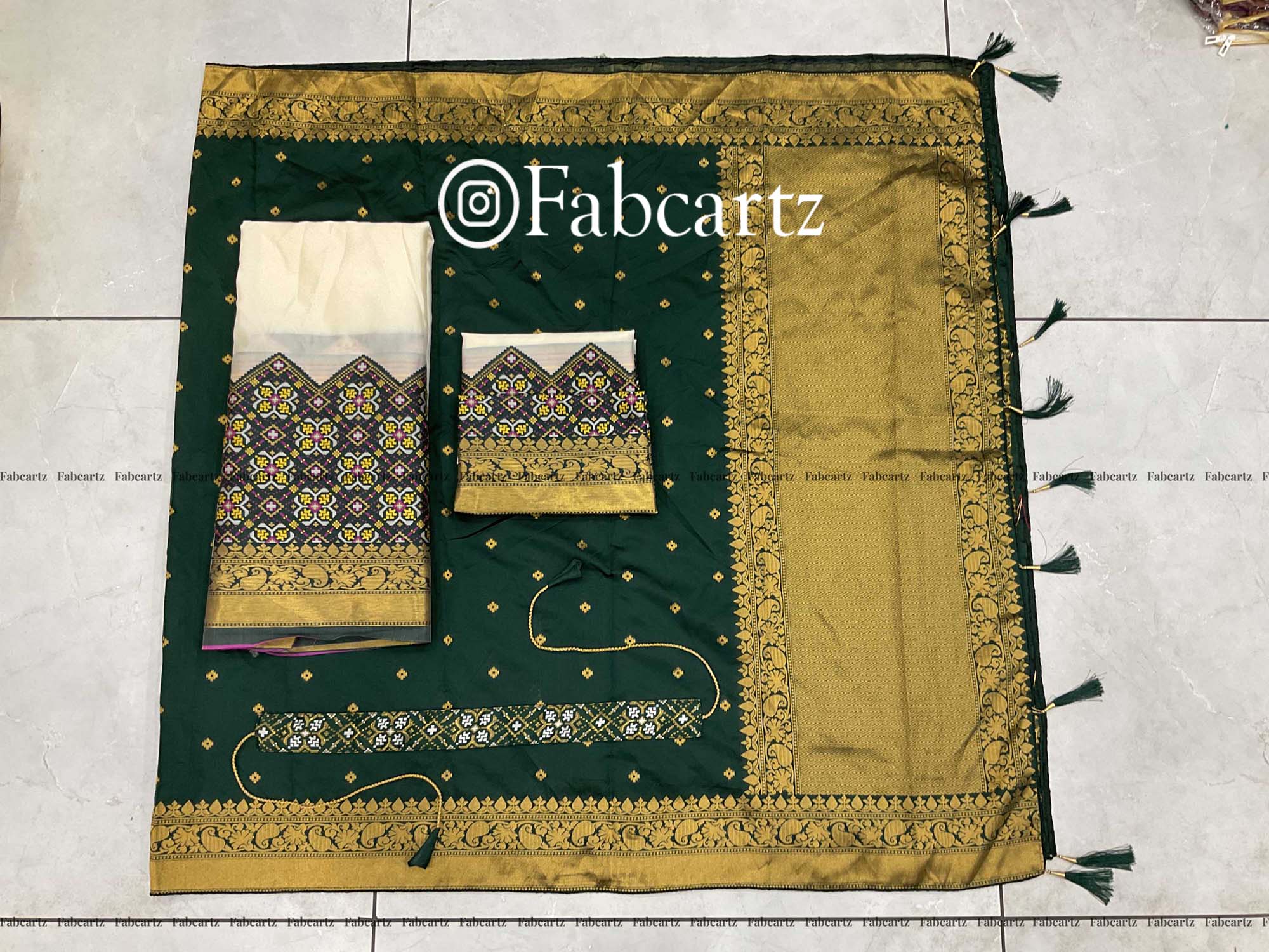 South Indian Festival Traditional Half Saree Patola - Image 55