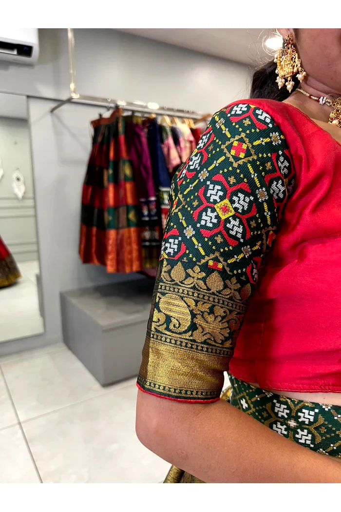 South Indian Festival Traditional Half Saree Patola - Image 19