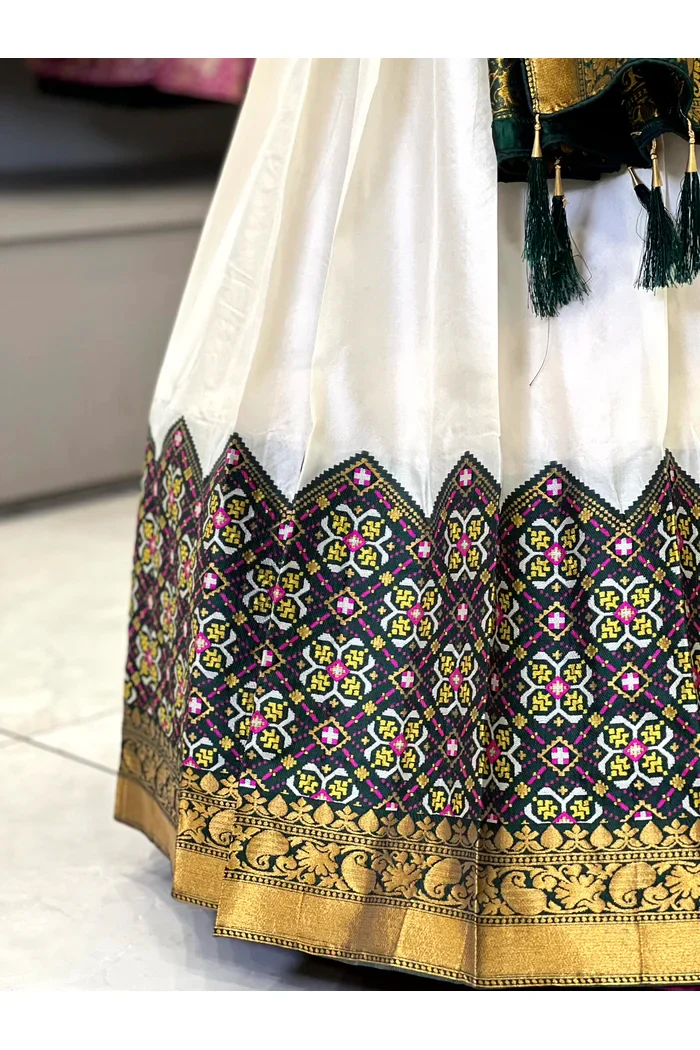 South Indian Festival Traditional Half Saree Patola - Image 28