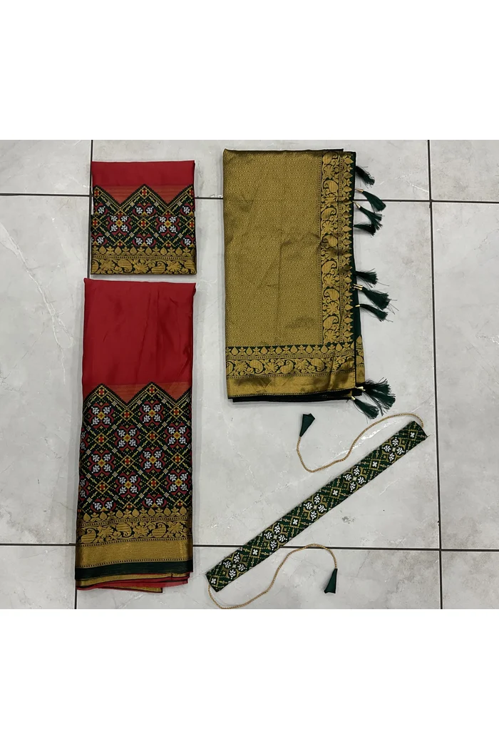 South Indian Festival Traditional Half Saree Patola - Image 40