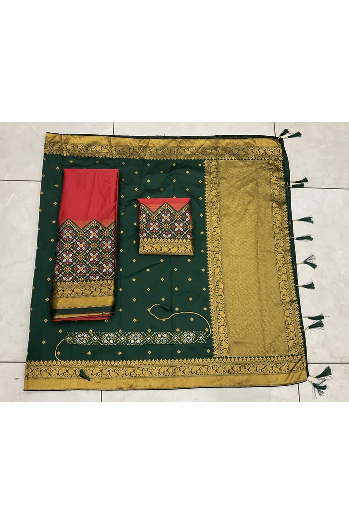 South Indian Festival Traditional Half Saree Patola - Image 43