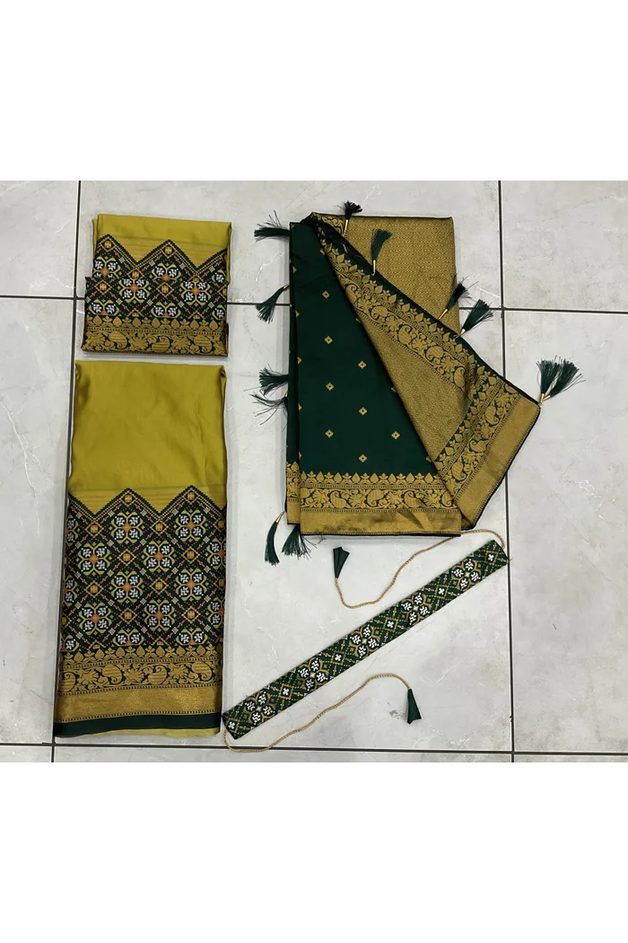 South Indian Festival Traditional Half Saree Patola - Image 49